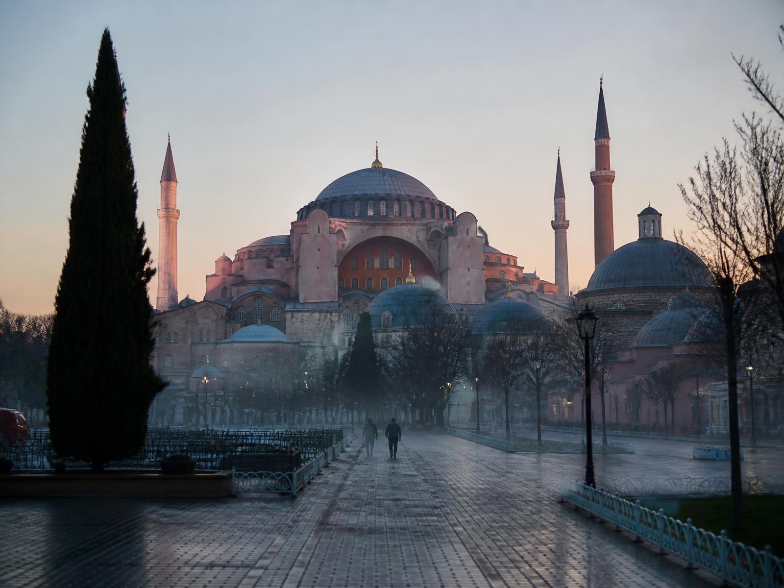 Hagia Sophia and Sultanahmet in early morning light